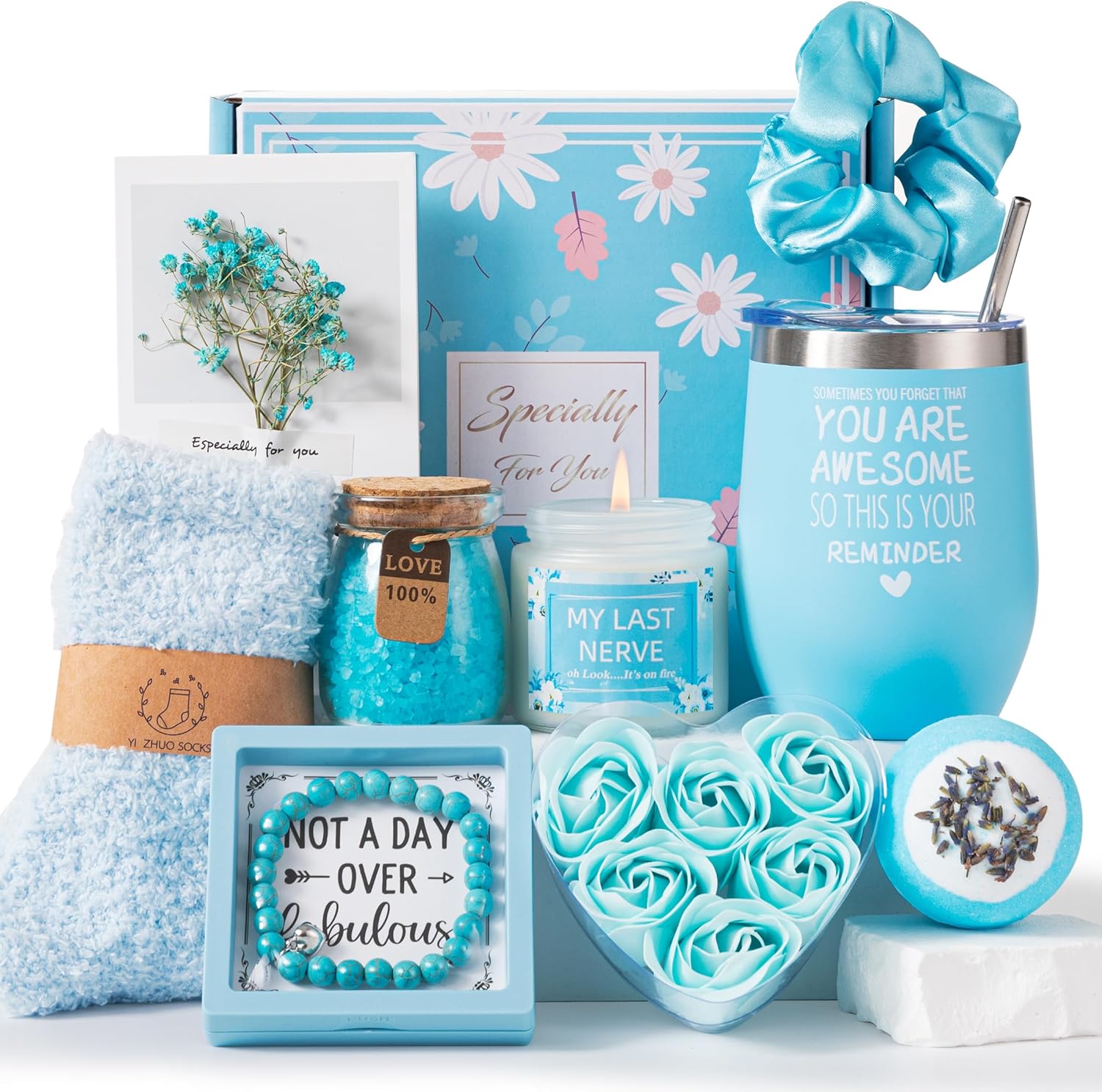 Luxury Self-Care Spa Gift Box – Blue Edition