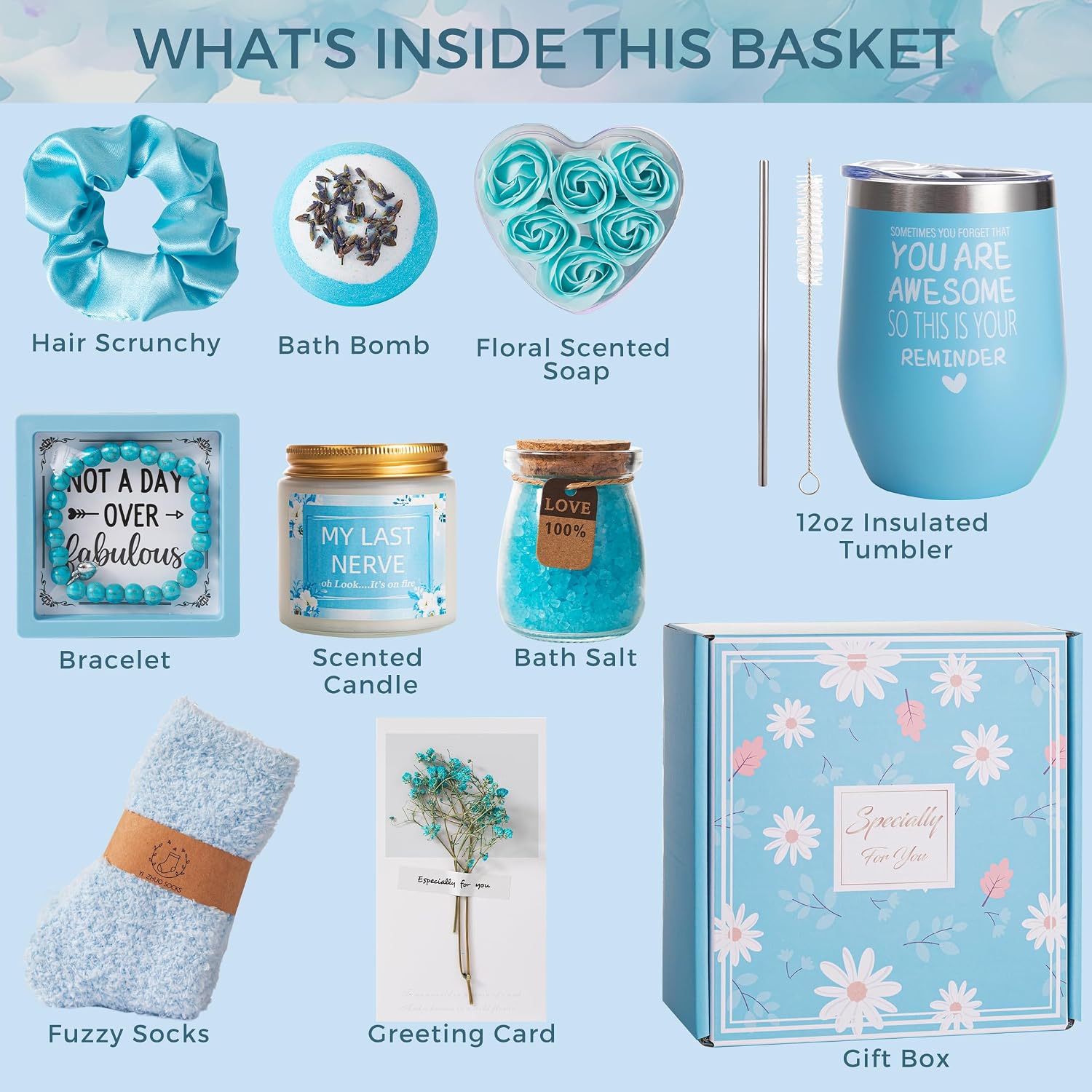 Luxury Self-Care Spa Gift Box – Blue Edition - Image 6