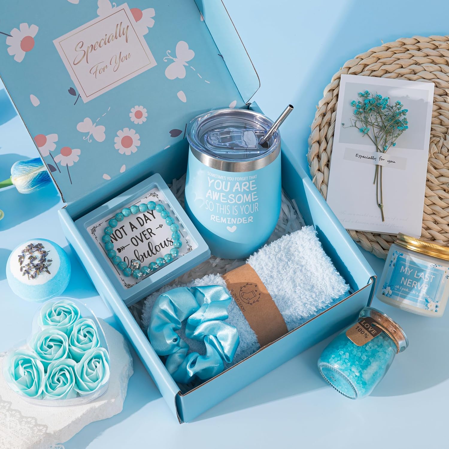 Luxury Self-Care Spa Gift Box – Blue Edition - Image 5