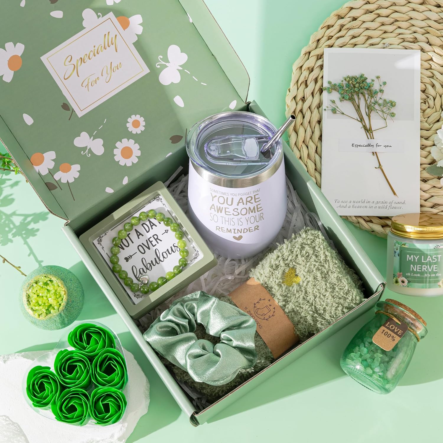 Luxury Self-Care Spa Gift Box – Green Edition - Image 2