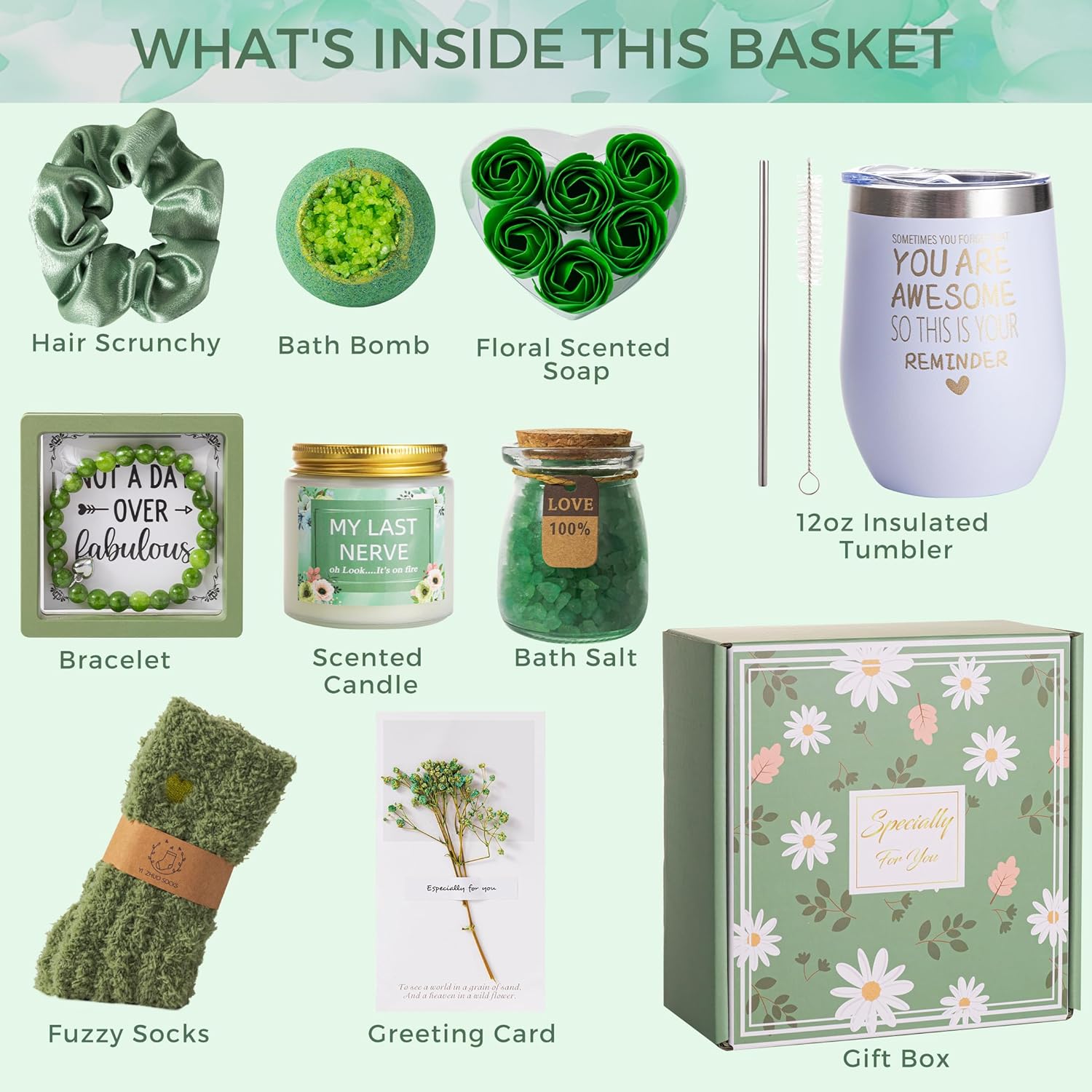 Luxury Self-Care Spa Gift Box – Green Edition - Image 3