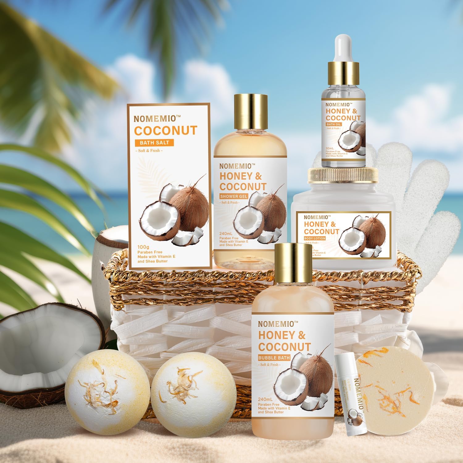 Honey & Coconut Luxury Spa Gift Basket - Image 2