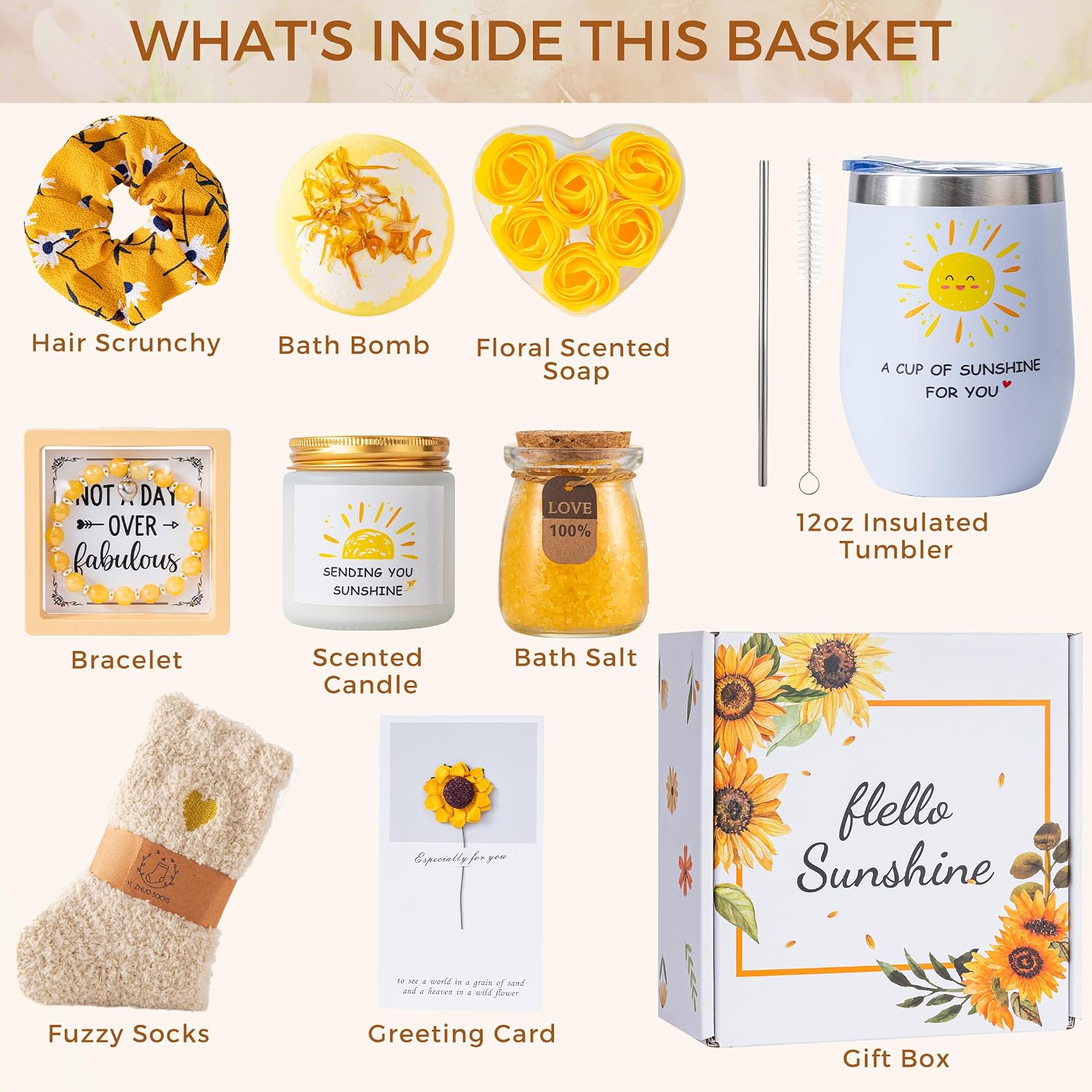 Luxury Self-Care Spa Gift Box – Yellow Edition - Image 3